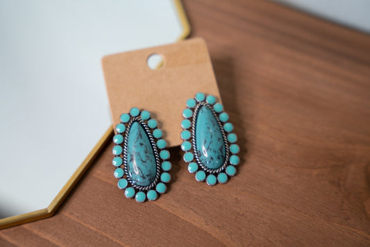 Turquoise Teardrop Earrings