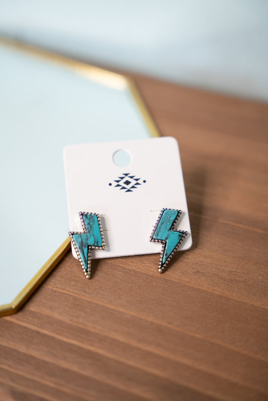 Ride The Lightning Turquoise Studs