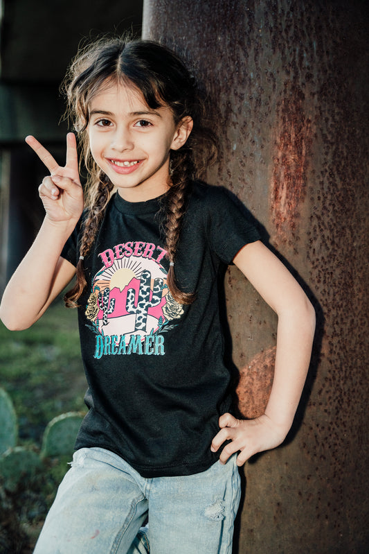 Desert Dreamer Black Girls Tee