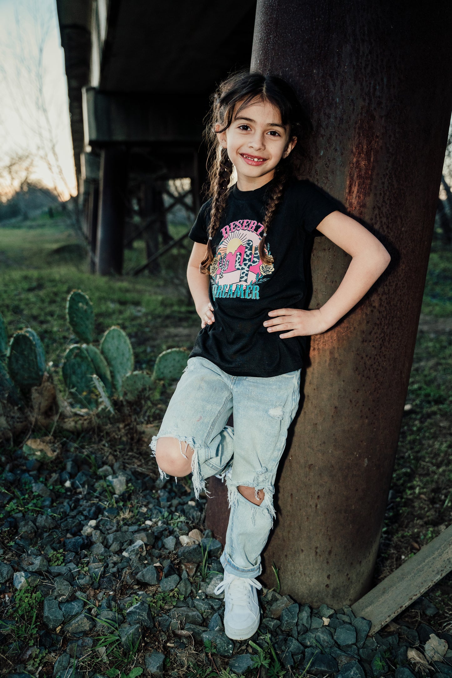 Desert Dreamer Black Girls Tee
