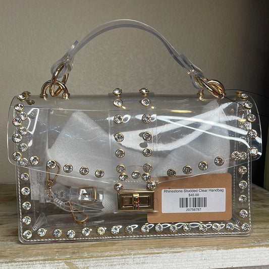 Rhinestone Studded Clear Handbag