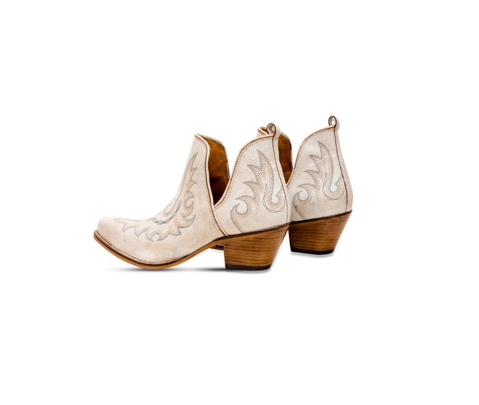 The Desperado White Bootie
