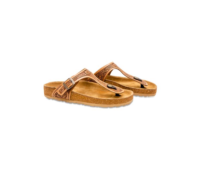 The Sasha Hand Tooled Sandals