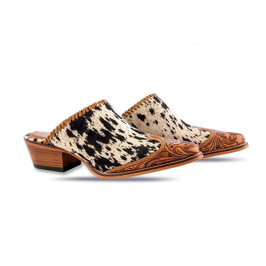 The Rebecca Hand Tooled Mules