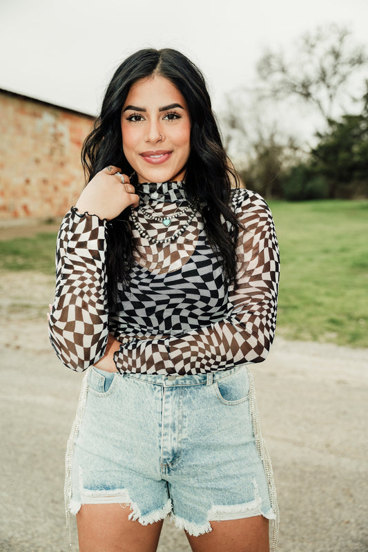 Trippie Hippie Mesh Top