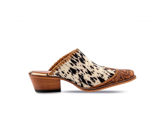 The Rebecca Hand Tooled Mules